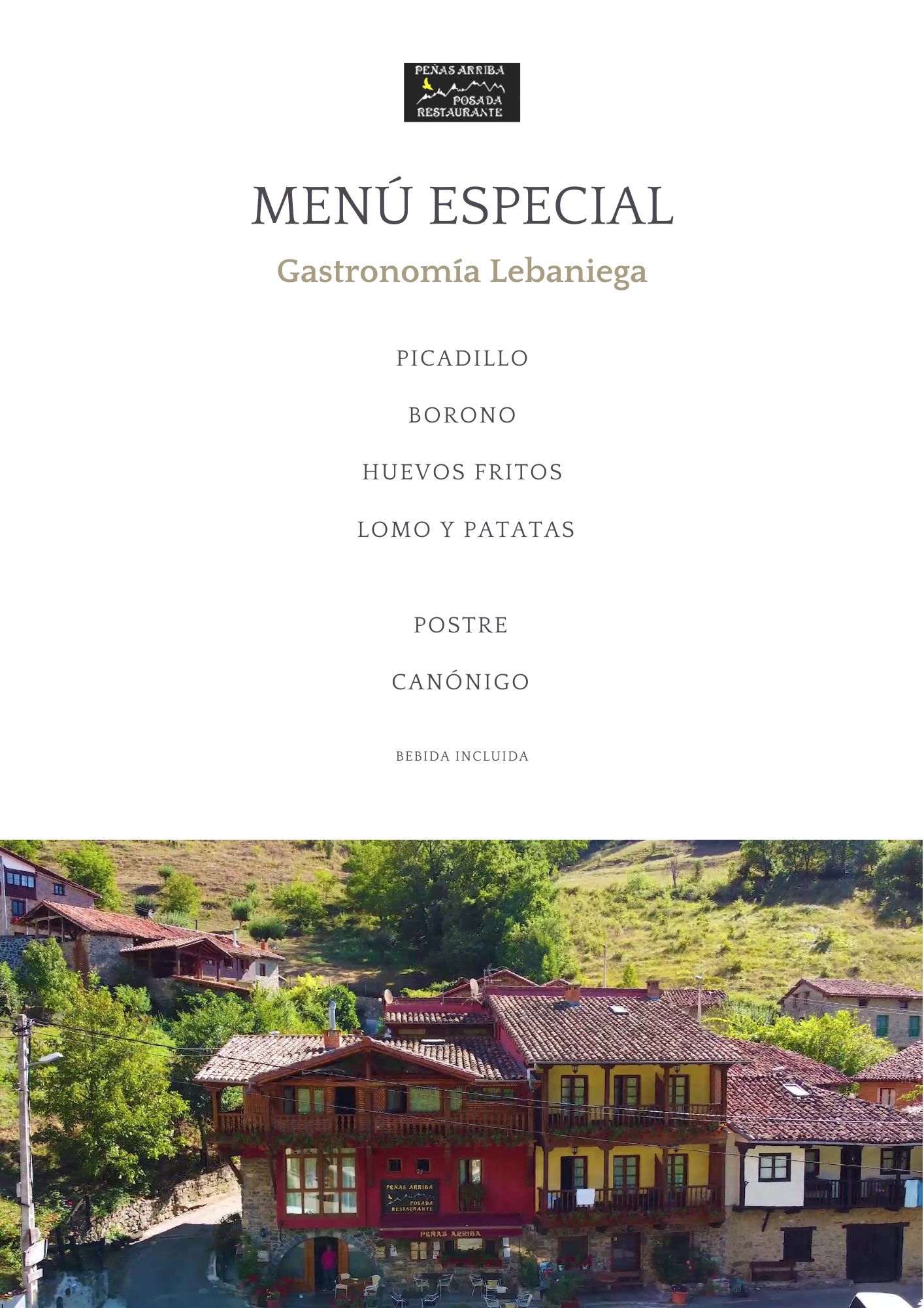 experiencias peñas arriba menu gastronomia lebaniega